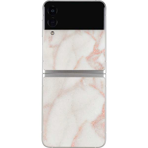 Rose Gold Marble Galaxy Z Flip3 5G Skin