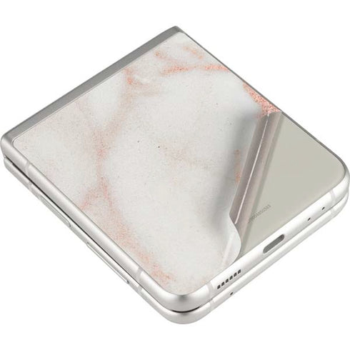 Rose Gold Marble Galaxy Z Flip3 5G Skin