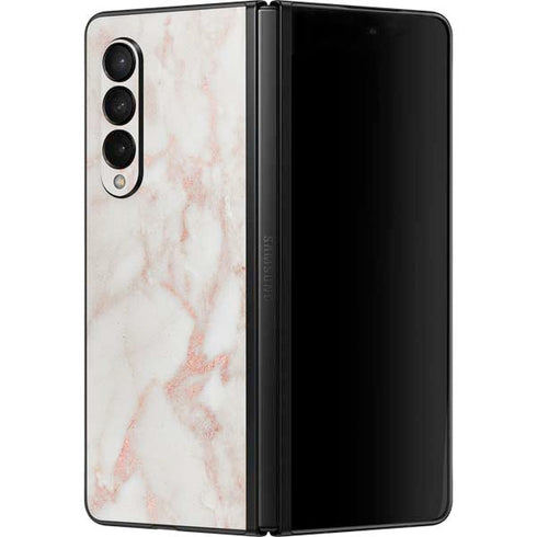 Rose Gold Marble Galaxy Z Fold3 5G Skin