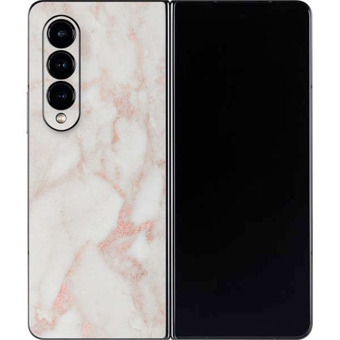 Rose Gold Marble Galaxy Z Fold4 5G Skin