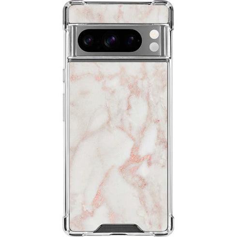 Rose Gold Marble Google Pixel 8 Pro Clear Case
