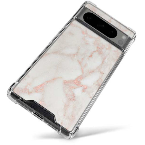 Rose Gold Marble Google Pixel 8 Pro Clear Case
