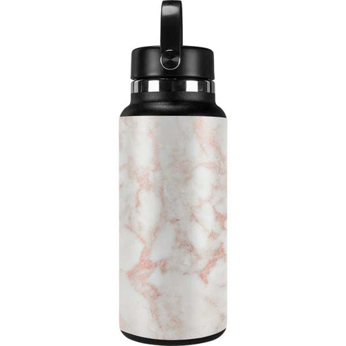 Rose Gold Marble Hydro Flask 32oz Wide Mouth Skin
