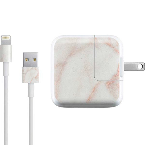 Rose Gold Marble iPad Charger (10W USB) Skin