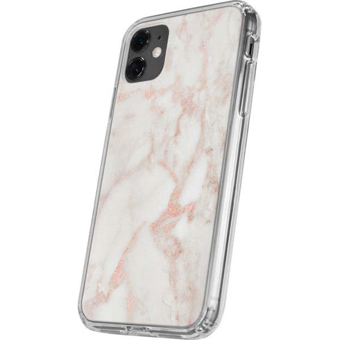 Rose Gold Marble iPhone 11 Clear Case