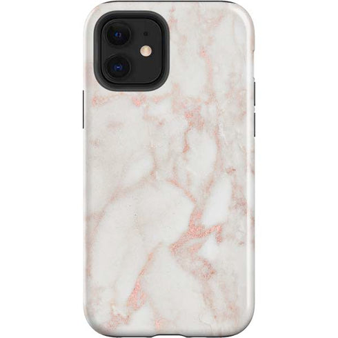 Rose Gold Marble iPhone 12 Impact Case