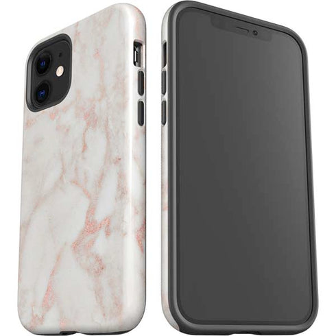 Rose Gold Marble iPhone 12 Impact Case