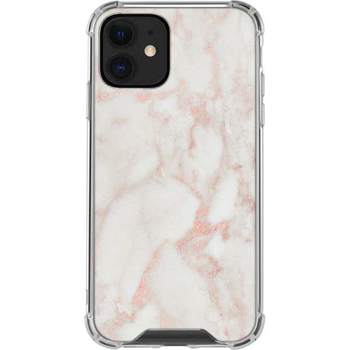 Rose Gold Marble iPhone 12 Mini Clear Case