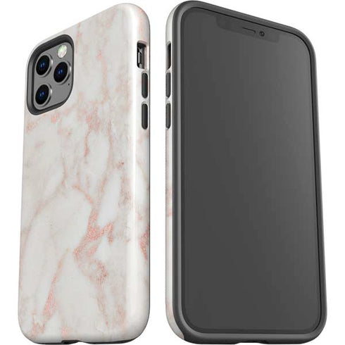 Rose Gold Marble iPhone 12 Pro Impact Case