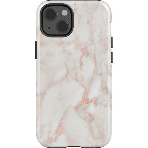Rose Gold Marble iPhone 13 Impact Case
