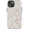 Rose Gold Marble iPhone 14 Impact Case