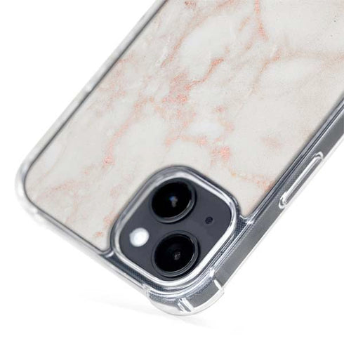 Rose Gold Marble iPhone 15 Plus MagSafe Case