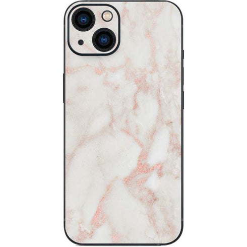 Rose Gold Marble iPhone 15 Plus Skin