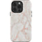 Rose Gold Marble iPhone 14 Pro Impact Case