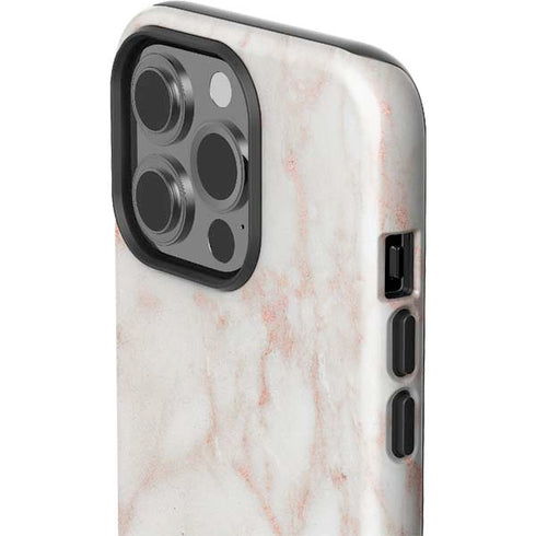 Rose Gold Marble iPhone 14 Pro Impact Case