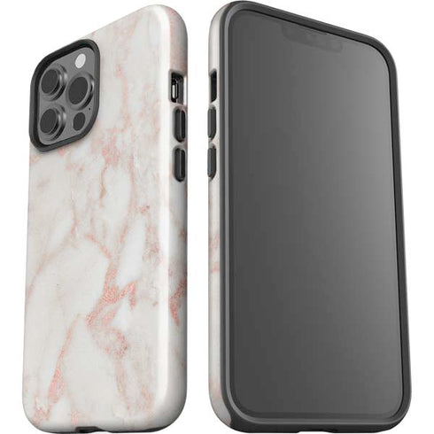 Rose Gold Marble iPhone 15 Pro Max Impact Case