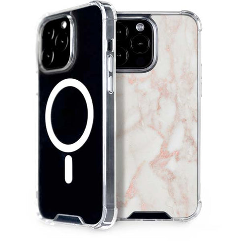 Rose Gold Marble iPhone 15 Pro Max MagSafe Case