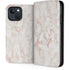 Rose Gold Marble iPhone 15 Plus Folio Case