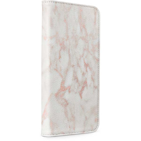 Rose Gold Marble iPhone 15 Plus Folio Case