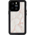 Rose Gold Marble iPhone 15 Pro Waterproof Case