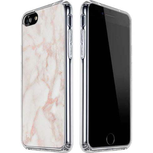 Rose Gold Marble iPhone SE (2nd & 3rd Gen) Clear Case