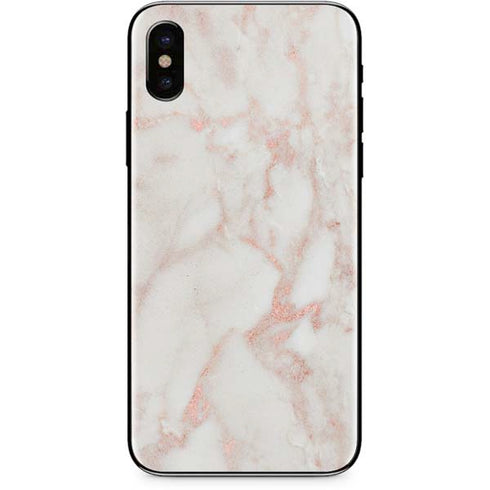Rose Gold Marble iPhone X Skin