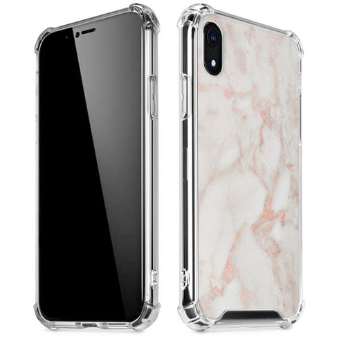 Rose Gold Marble iPhone XR Clear Case