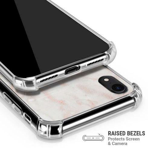 Rose Gold Marble iPhone XR Clear Case