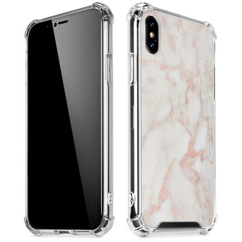 Rose Gold Marble iPhone XS Max Clear Case