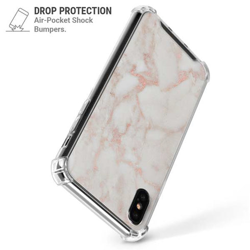 Rose Gold Marble iPhone XS Max Clear Case