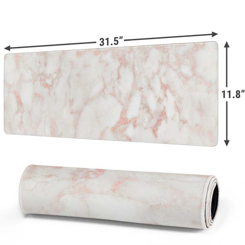 Rose Gold Marble Gaming Mouse Pad