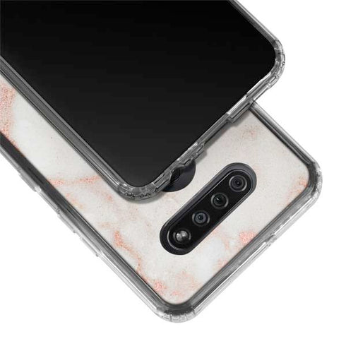 Rose Gold Marble LG K51/Q51 Clear Case
