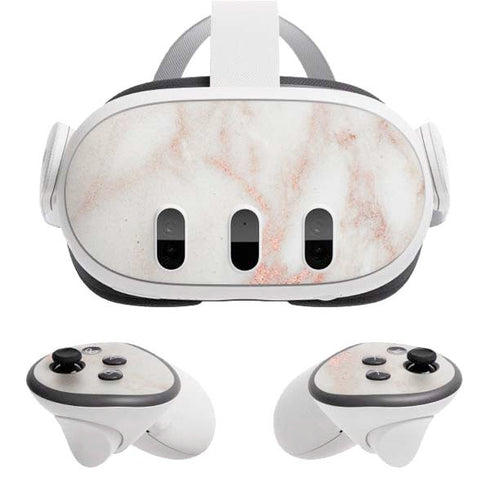 Rose Gold Marble Meta Quest 3 Skin