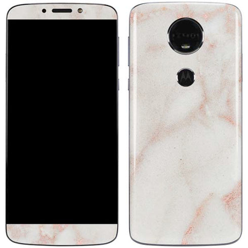 Rose Gold Marble Moto E5 Plus Skin