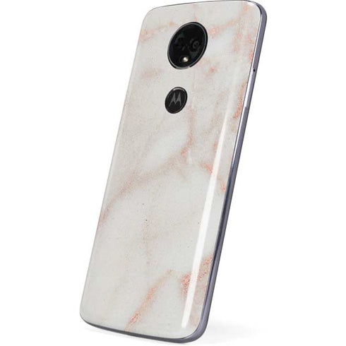 Rose Gold Marble Moto E5 Plus Skin