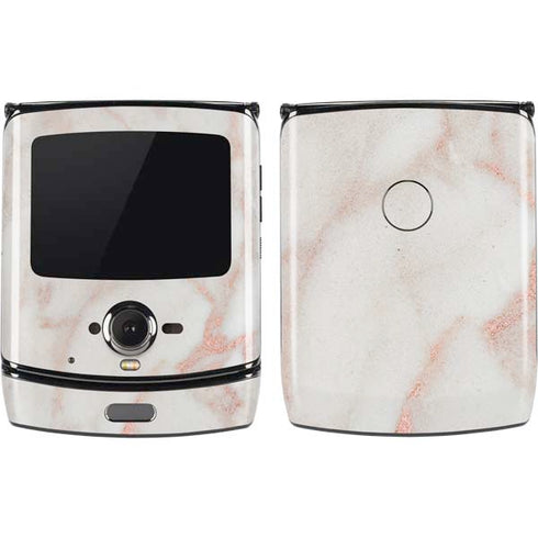 Rose Gold Marble Motorola RAZR Skin