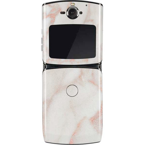 Rose Gold Marble Motorola RAZR Skin