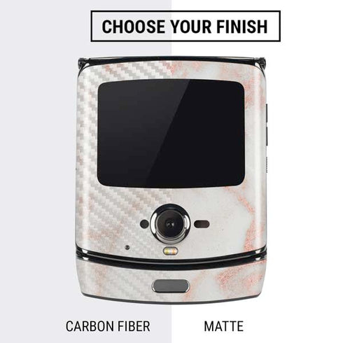 Rose Gold Marble Motorola RAZR Skin