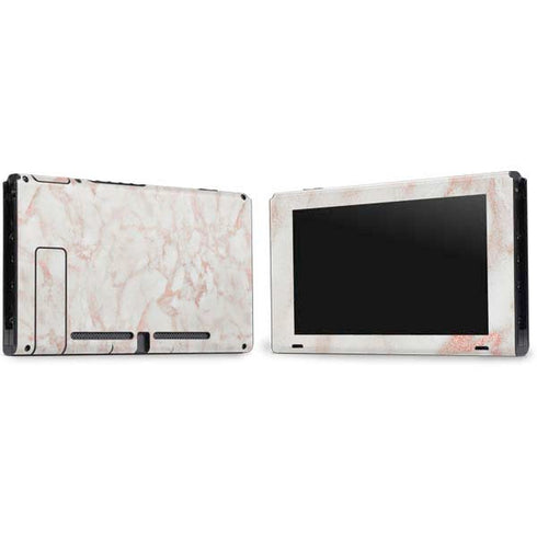 Rose Gold Marble Nintendo Switch Bundle Skin