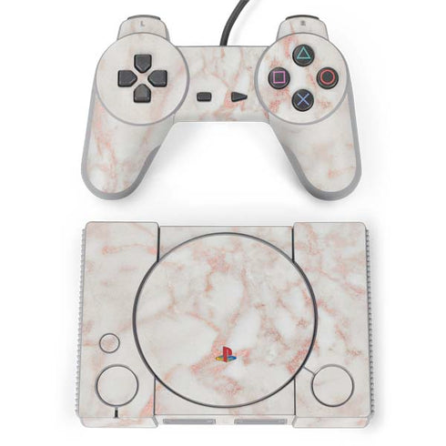 Rose Gold Marble PlayStation Classic Bundle Skin