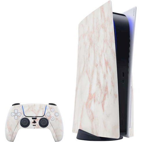Rose Gold Marble PS5 Bundle Skin