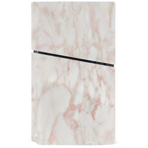 Rose Gold Marble PS5 Slim Disk Bundle Skin