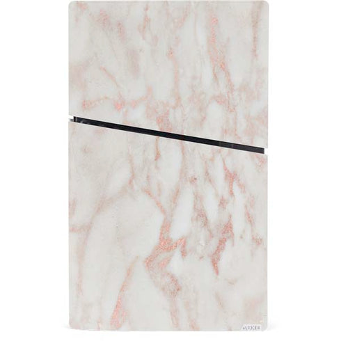 Rose Gold Marble PS5 Slim Digital Edition Bundle Skin