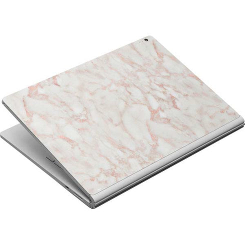 Rose Gold Marble Surface Book Skin