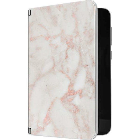 Rose Gold Marble Surface Duo Skin