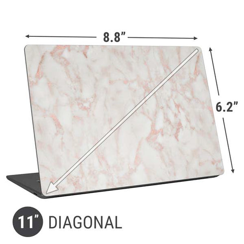 Rose Gold Marble Universal Laptop 11in (8.8 x 6.2in) Skin