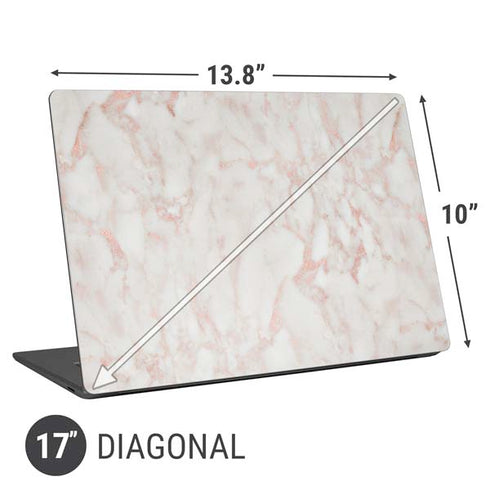 Rose Gold Marble Universal Laptop 17in (13.8 x 10in) Skin