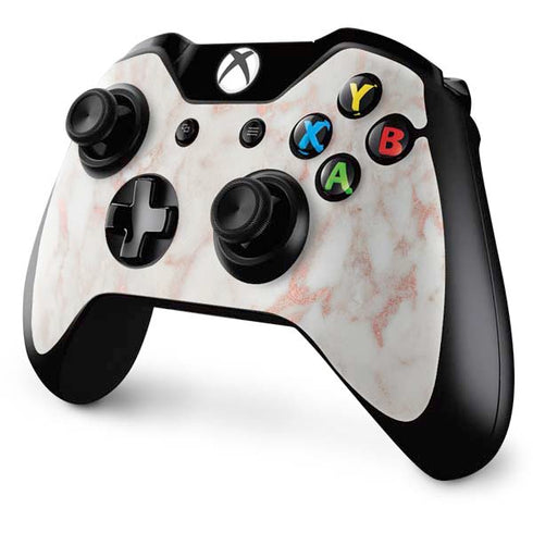 Rose Gold Marble Xbox One Controller Skin