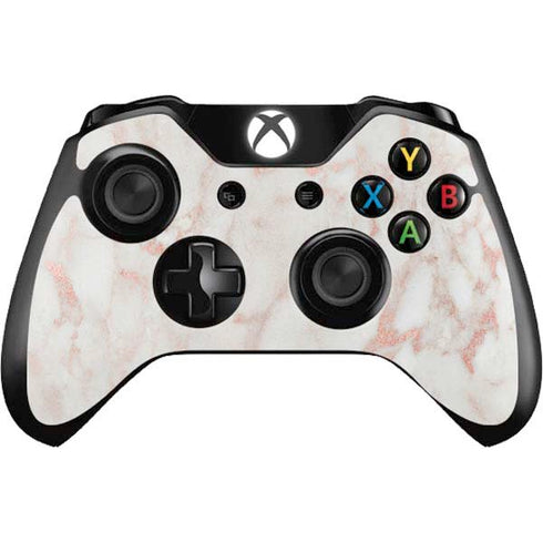 Rose Gold Marble Xbox One Controller Skin