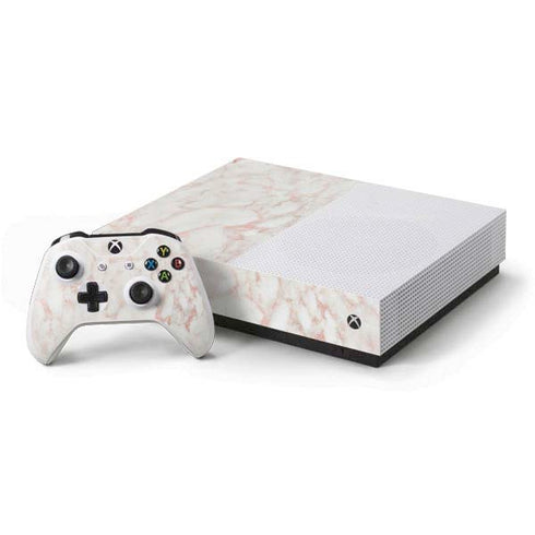 Rose Gold Marble Xbox One S All-Digital Edition Bundle Skin